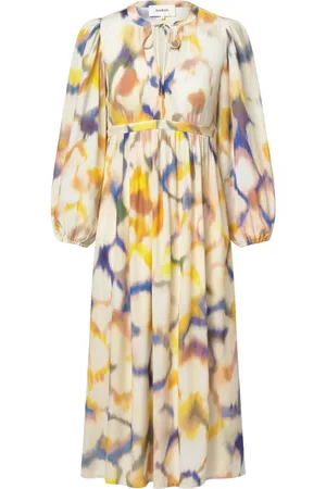 Bash Femme, Robes, Multicolore, Taille: 42 FR Robe bohème fleurie midi