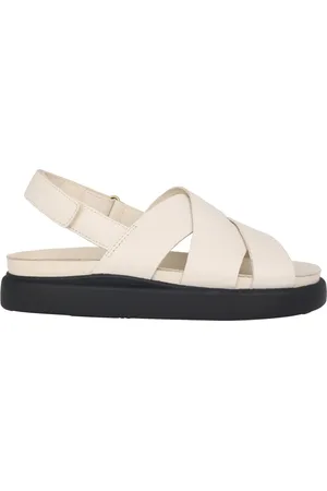 Clarks Femme, Chaussures, Blanc, Taille: 39 1/2 EU Sandale blanche pour femme - Collection été