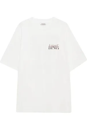 ANINE BING Femme, Tops, Blanc, Taille: 40 FR T-shirt avec impression graffiti
