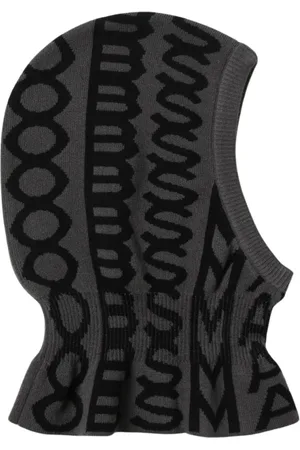 Marc Jacobs Femme, Accessoires, Noir, Taille: ONE Size Chapeau Cagoule Tricot Géométrique Noir
