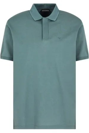 Emporio Armani Homme, Tops, Vert, Taille: L Jersey Polo Array Large