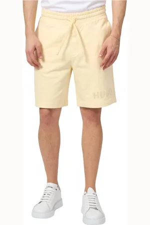 HUGO BOSS Homme, Shorts, Jaune, Taille: M Shorts Jaunes Dinkoe en Maille Fine