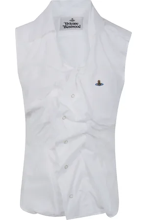Vivienne Westwood Femme, Blouses et Chemises, Blanc, Taille: 34 FR Chemise Ivre à Manches Courtes