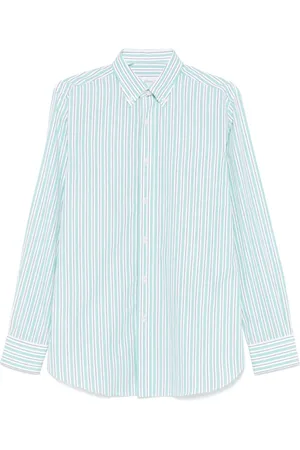 BRIONI Homme, Chemises, Bleu, Taille: 3XL Chemisiers & Chemises Blancs à Boutons