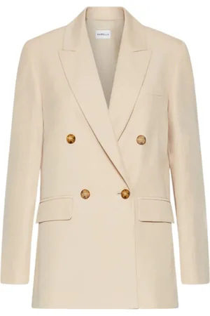 MARELLA Femme, Vestes, , Taille: 36 FR Blazer à Double Boutonnage en Sergé - Ivoire