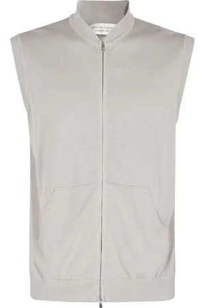 FILIPPO DE LAURENTIIS Homme, Vestes, , Taille: M Bomber Zip Sans Manches en Tricot de Coton