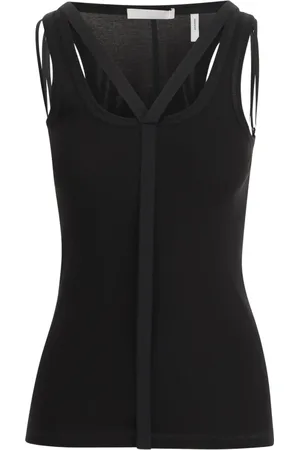Helmut Lang Femme, Tops, Noir, Taille: 42 FR Débardeur noir avec encolure bateau