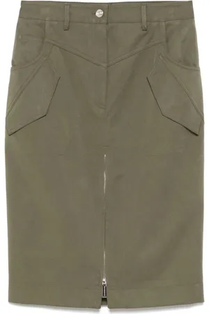 BARBARA BUI Femme, Jupes, Vert, Taille: 40 FR Jupe Midi Élégante