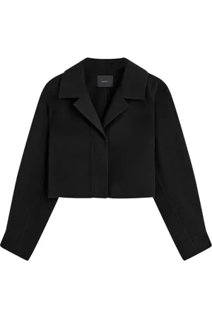 Joseph Femme, Vestes, Noir, Taille: 38 FR Veste Double Face Noire Laine Soie