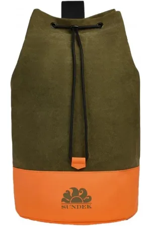 Sundek Homme, Sacs, Vert, Taille: ONE Size Sac à bandoulière en coton à blocs de couleur