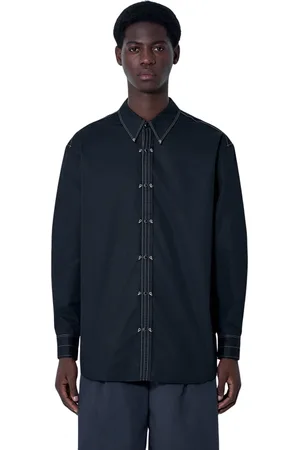 LEMAIRE Unisex, Chemises, Noir, Taille: L Chemise en métal ornée