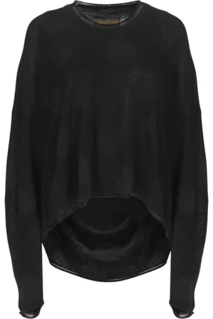 UMA WANG Femme, Pulls, Noir, Taille: 40 FR Haut Chic Noir Col en V