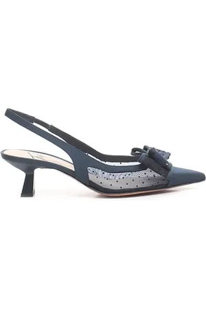 ROBERTO FESTA Femme, Chaussures, Bleu, Taille: 37 1/2 EU Escarpins Slingback Marine avec Insert Élastique