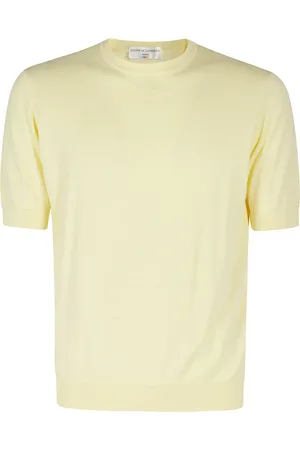 FILIPPO DE LAURENTIIS Homme, Tops, Jaune, Taille: XL Coton Delave` Chemise Élégante