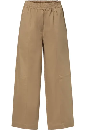 Max Mara Femme, Pantalons, Brun, Taille: 34 FR Elegant Cropped Wide Leg Pants