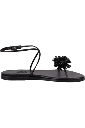 Ancient Greek Sandals Femme, Chaussures, Noir, Taille: 36 EU Sandalette Emma à perles
