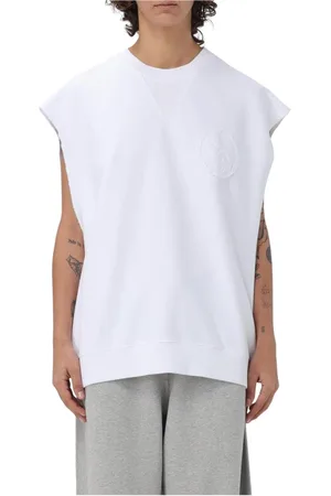 Stella McCartney Homme, Tops, Blanc, Taille: 40 FR Sweat sans manches avec détail YinYang