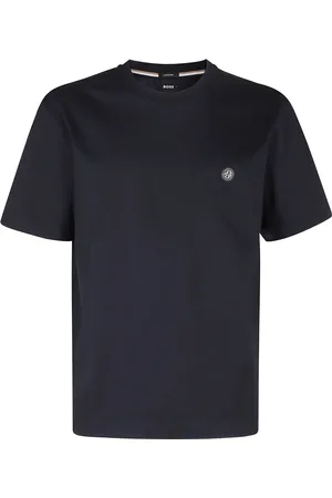 HUGO BOSS Homme, Tops, Bleu, Taille: XL T-shirt bleu foncé avec col rond