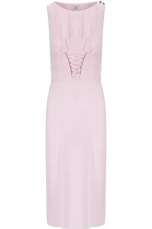 Elisabetta Franchi Femme, Robes, Rose, Taille: 42 FR Robe Midi Corset Rose Quartz