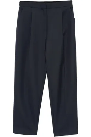 THEORY Femme, Pantalons, Bleu, Taille: 36 FR Pantalon taille haute fuselé en mélange de laine
