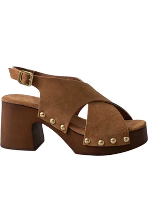 Belle Femme, Chaussures, Brun, Taille: 37 EU Sabot Bohème en Bois