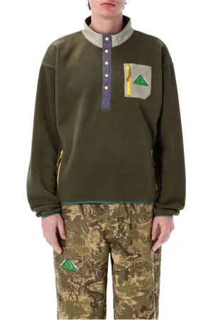 Brain Dead Homme, Sport, Vert, Taille: M Veste polaire à enfiler