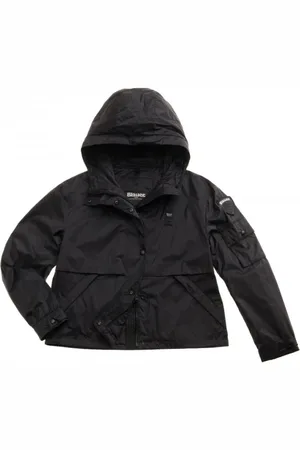 Blauer Femme, Vestes, Noir, Taille: 38 FR Veste en Nylon Métallique avec Capuche