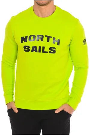 North Sails Homme, Sweatshirts et sweats à capuche, Vert, Taille: S Sweat à Col Rond Côtelé