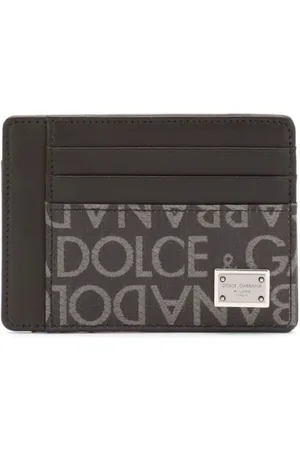 Dolce & Gabbana Homme, Accessoires, Noir, Taille: ONE Size Portefeuille Monogramme Noir Fentes pour Cartes