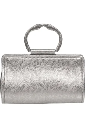 Aldo tramontano Femme, Sacs, Gris, Taille: ONE Size Pochette en Cuir avec Bandoulière Amovible