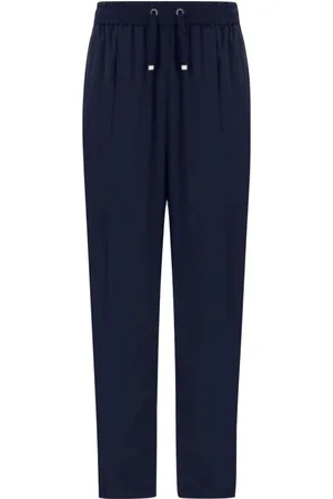 HERNO Femme, Pantalons, Bleu, Taille: 40 FR Pantalon en nylon avec taille élastique