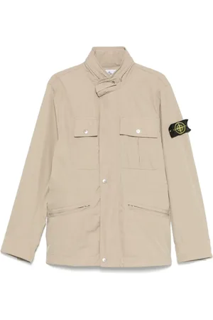 Stone Island Homme, Vestes, , Taille: M Veste à capuche avec fermeture à boutons-pression et à glissière