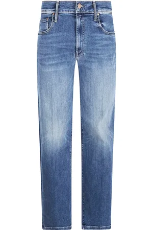 Mother Femme, Jeans, Bleu, Taille: W27 Jean en Denim avec Composition Unique
