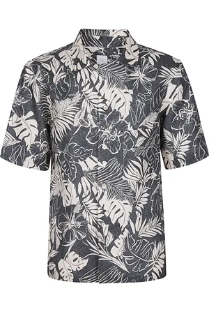 ELEVENTY Homme, Chemises, Multicolore, Taille: L Chemise à Manches Courtes en Lin avec Poche