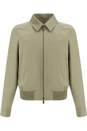 Burberry Homme, Vestes, Vert, Taille: M Veste en coton au design classique