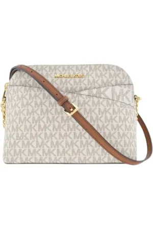 Michael Kors Femme, Sacs, Blanc, Taille: ONE Size Sac Bandoulière Dome Jet Set Vanille