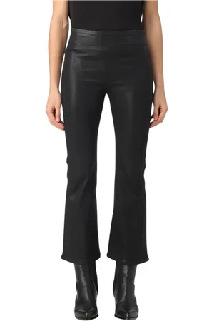 Frame Femme, Jeans, Noir, Taille: 40 FR Jean Évasé en Denim Enduit Noir