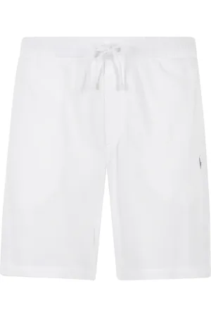 Ralph Lauren Homme, Shorts, Blanc, Taille: M Shorts Track Blancs avec Taille Élastique