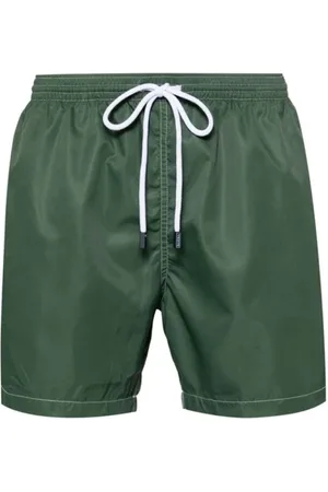 BARBA Homme, Maillots de bain, Vert, Taille: M Short de bain militaire avec patch logo
