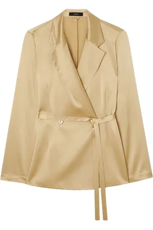 Joseph Femme, Vestes, , Taille: 40 FR Veste en Satin de Soie Sable du Désert