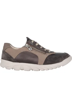 Ganter Femme, Chaussures, , Taille: 38 1/2 EU Baskets large et confortable - Taupe foncé