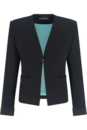 Emporio Armani Femme, Vestes, Noir, Taille: 36 FR Veste noire perles poches avant