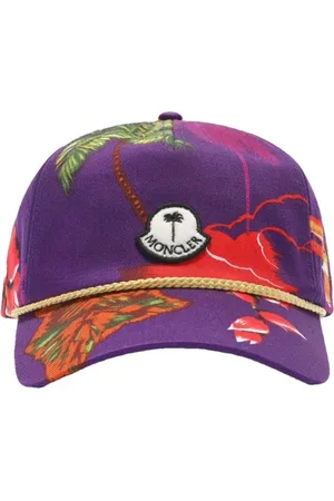 Moncler Homme, Accessoires, Multicolore, Taille: ONE Size Casquette de Baseball en Coton Violet Floral