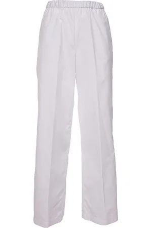 Aspesi Femme, Pantalons, Blanc, Taille: 34 FR Pantalon Large en Coton Taille Haute
