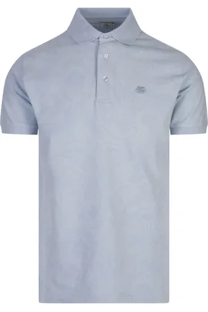Etro Homme, Tops, Bleu, Taille: L Polo Bleu avec Motif Paisley