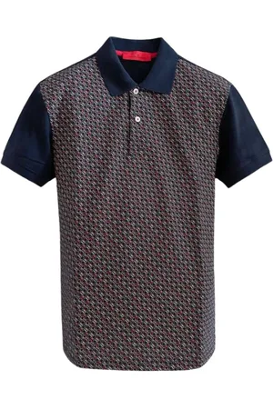 Carolina Herrera Homme, Tops, Multicolore, Taille: S Monogram Piqué Polo