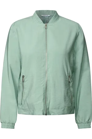 CECIL Femme, Vestes, Vert, Taille: 40 FR Blouson Structuré avec Détails Sportifs