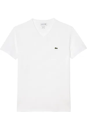 Lacoste Homme, Tops, Blanc, Taille: M Polo Élégant à Col en V