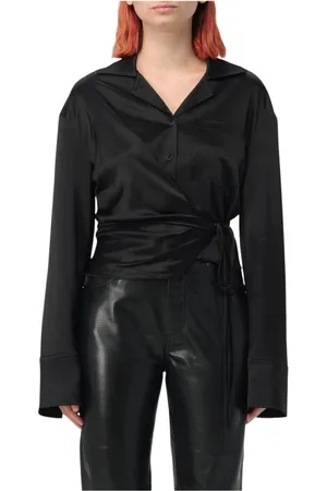 Nanushka Femme, Blouses et Chemises, Noir, Taille: 40 FR Chemise Noire Coupe Décontractée