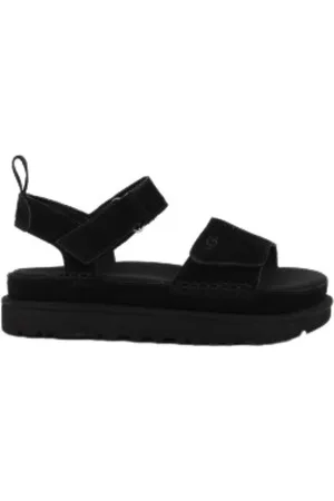 UGG Femme, Chaussures, Noir, Taille: 36 EU Flat Sandales